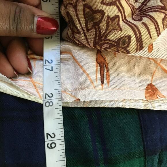 Zara Shirt Womens Sz L Pink Beige Floral Knit Turtleneck Blouson Tunic Top Boho - Picture 10 of 10